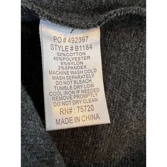 BKE 1/2 Zip Sweater Medium Dark Gray‎ Half zip Pullover Long sleeve Gray Mens - Picture 4 of 6